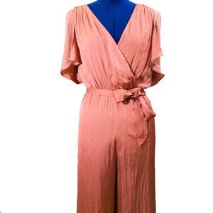 NWT Express Satin Flutter Sleeve Culotte Jumpsuit